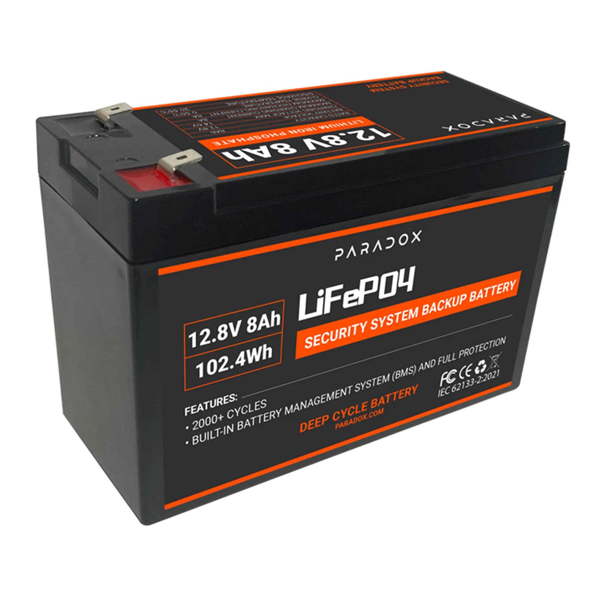 Paradox Aku LiFePO4 12.8V 8Ah - Image 2
