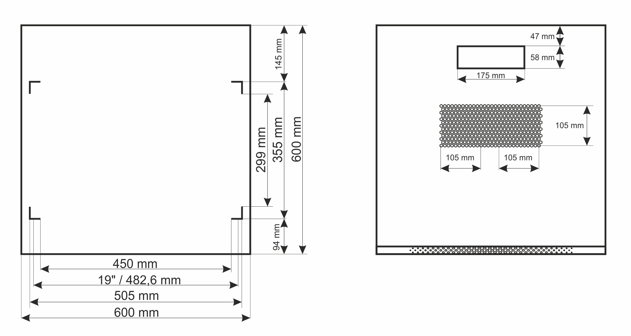6U Rack-kapp RWA666-G, hall, Pulsar - Image 2