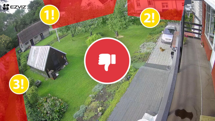turvakaamera-vale-paigutus-naabri-privaatsus-eestis Valesti paigaldatud turvakaamera, mille vaatevälja jäävad naabrimaja, naabri aed ja aknad.